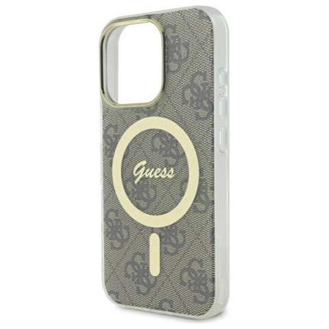 Guess GUHMP16LH4STW i Phone 16 Pro 6.3" brązowy/brown hardcase IML 4G Mag Safe