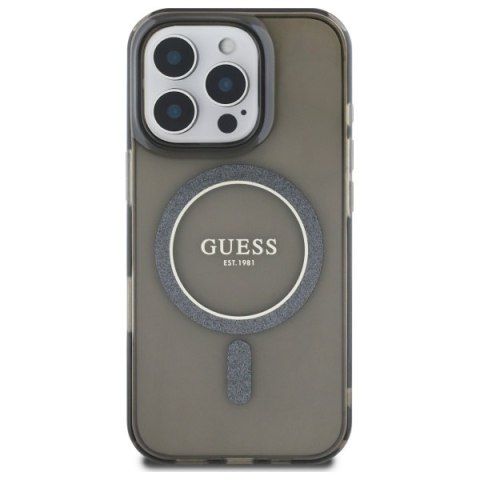 Guess GUHMP16LHFGEREK i Phone 16 Pro 6.3" czarny/black hardcase IML Glitter Circle Mag Safe