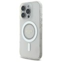 Guess GUHMP16LPFTDTEH i Phone 16 Pro 6.3" biały/white hardcase IML Rhinestones Mag Safe