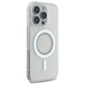 Guess GUHMP16LPFTDTEH i Phone 16 Pro 6.3" biały/white hardcase IML Rhinestones Mag Safe