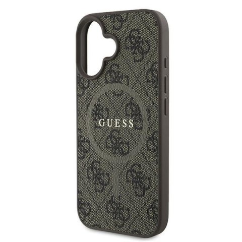 Guess GUHMP16MG4GFRW i Phone 16 Plus brązowy/brown hardcase 4G Ring Classic Logo Mag Safe