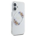 Guess GUHMP16MHFWFCT i Phone 16 Plus 6.7" przeźroczysty/transparent hardcase IML Flowers Wreath Mag Safe