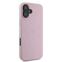Guess GUHMP16MPGHSMMP i Phone 16 Plus6.7" różowy/pink hardcase Grained Ring Mag Safe