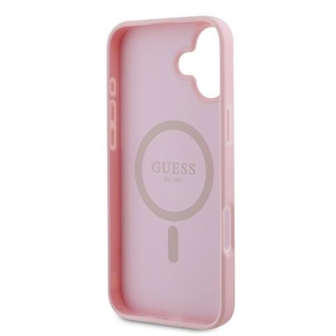 Guess GUHMP16MPGHSMMP i Phone 16 Plus6.7" różowy/pink hardcase Grained Ring Mag Safe