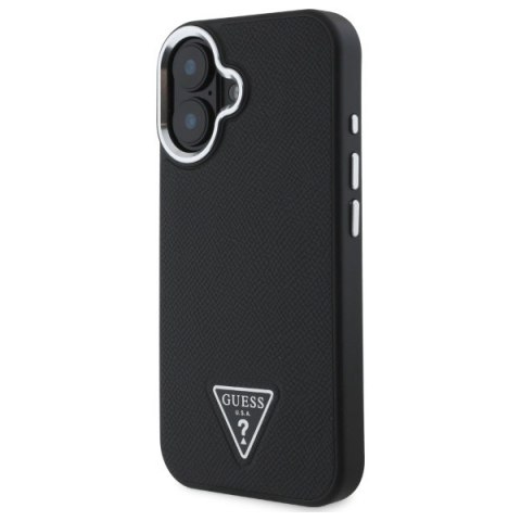 Guess GUHMP16MPGTSPSK i Phone 16 Plus 6.7" czarny/black hardcase Grained Triangle Mag Safe
