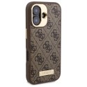 Guess GUHMP16MU4GPRW i Phone 16 Plus 6.7" brązowy/brown hardcase 4G Logo Plate Mag Safe