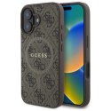 Guess GUHMP16SG4GFRW i Phone 16 6.1" brązowy/brown hardcase 4G Ring Classic Logo Mag Safe
