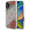Guess GUHMP16SP4ROPEMCP i Phone 16 6.1" różowy/pink hardcase 4G Flowers Print Mag Safe