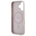 Guess GUHMP16SP4ROPEMCP i Phone 16 6.1" różowy/pink hardcase 4G Flowers Print Mag Safe