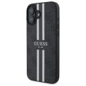 Guess GUHMP16SP4RPSK i Phone 16 6.1" czarny/black hardcase 4G Printed Stripes Mag Safe