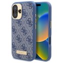 Guess GUHMP16SU4GPRB i Phone 16 6.1" niebieski/blue hardcase 4G Logo Plate Mag Safe