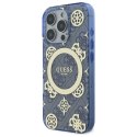 Guess GUHMP16XH4PYEEB i Phone 16 Pro Max 6.9" niebieski/blue hardcase IML Peony On 4G Background Mag Safe