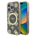 Guess GUHMP16XH4PYEEW i Phone 16 Pro Max 6.9" brązowy/brown hardcase IML Peony On 4G Background Mag Safe