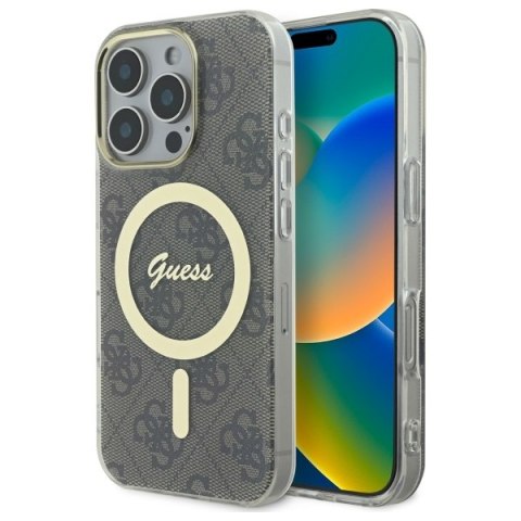 Guess GUHMP16XH4STW i Phone 16 Pro Max 6.9" brązowy/brown hardcase IML 4G Mag Safe