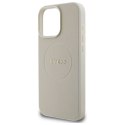 Guess GUHMP16XPGHSMME i Phone 16 Pro Max 6.9" beżowy/beige hardcase Grained Ring Mag Safe