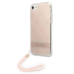Guess GUOHCI8H4STP i Phone SE 2022 / SE 2020 / 7/ 8 różowy/pink hardcase 4G Print Strap