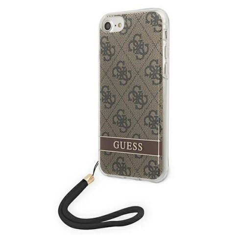Guess GUOHCI8H4STW i Phone SE 2022 / SE 2020 / 7/ 8 brązowy/brown hardcase 4G Print Strap