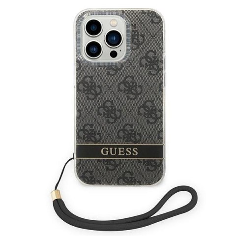 Guess GUOHCP14LH4STK i Phone 14 Pro 6,1" czarny/black hardcase 4G Print Strap