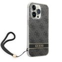 Guess GUOHCP14LH4STK i Phone 14 Pro 6,1" czarny/black hardcase 4G Print Strap