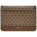 Guess Sleeve GUCS14PS4SGW 14" brązowy/brown 4G Stripe Metal Logo