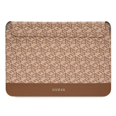 Guess Sleeve GUCS16HGCFSEW 16"brązowy/brown GCube Stripes