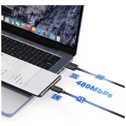 Kabel USAMS KY Series US-SJ693 3A USB-C do USB-A 2m biały