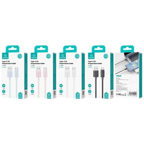 Kabel USAMS KY Series US-SJ693 3A USB-C do USB-A 2m biały