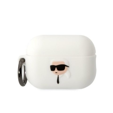 Karl Lagerfeld KLAP2RUNIKH Air Pods Pro 2 (2022/2023) cover biały/white Silicone Karl Head 3D