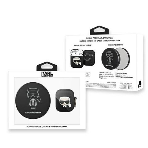 Karl Lagerfeld KLBPPBOA2K Air Podscase + Power Bank Ikonik