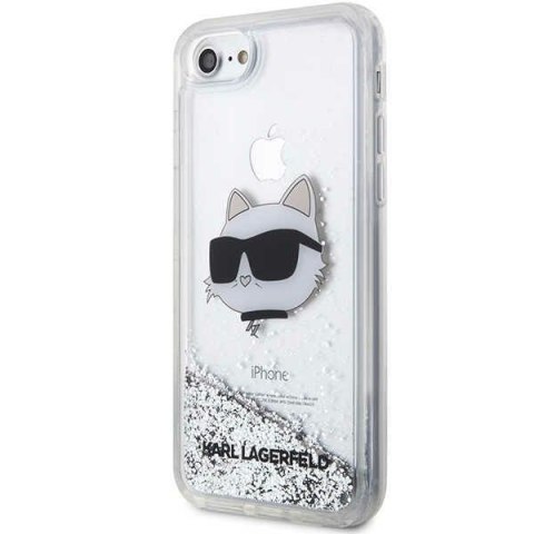 Karl Lagerfeld KLHCI8LNCHCS i Phone 7/8/SE 2020 / SE 2022 srebrny/silver hardcase Glitter Choupette Head