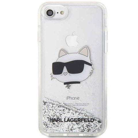 Karl Lagerfeld KLHCI8LNCHCS i Phone 7/8/SE 2020 / SE 2022 srebrny/silver hardcase Glitter Choupette Head