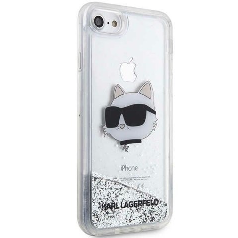 Karl Lagerfeld KLHCI8LNCHCS i Phone 7/8/SE 2020 / SE 2022 srebrny/silver hardcase Glitter Choupette Head