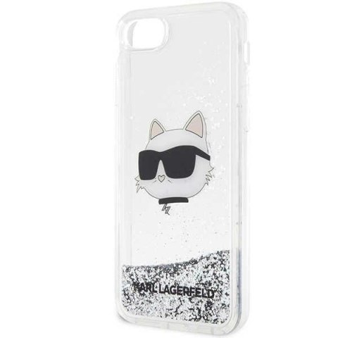 Karl Lagerfeld KLHCI8LNCHCS i Phone 7/8/SE 2020 / SE 2022 srebrny/silver hardcase Glitter Choupette Head