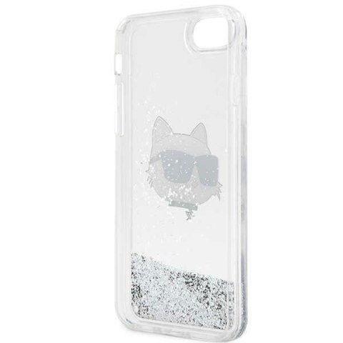 Karl Lagerfeld KLHCI8LNCHCS i Phone 7/8/SE 2020 / SE 2022 srebrny/silver hardcase Glitter Choupette Head
