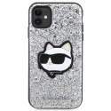 Karl Lagerfeld KLHCN61G2CPS i Phone 11 / Xr 6.1" srebrny/silver hardcase Glitter Choupette Patch