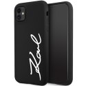Karl Lagerfeld KLHCN61SKSVGK i Phone 11 / Xr 6.1" czarny/black hardcase Silicone Signature