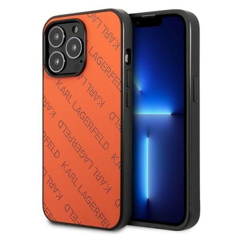 Karl Lagerfeld KLHCP13LPTLO i Phone 13Pro / 13 6,1" hardcase pomarańczowy/orange Perforated Allover