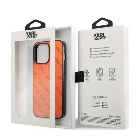 Karl Lagerfeld KLHCP13LPTLO i Phone 13Pro / 13 6,1" hardcase pomarańczowy/orange Perforated Allover