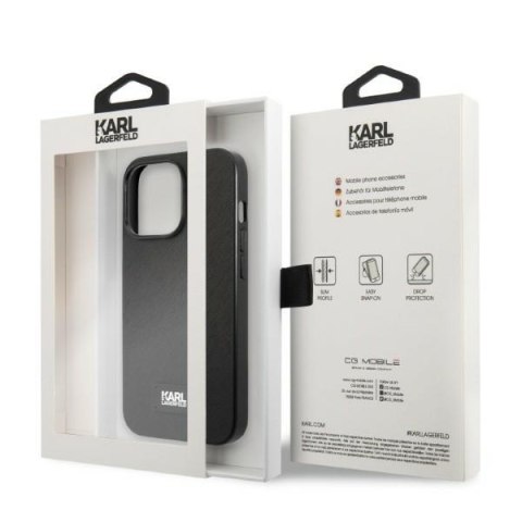 Karl Lagerfeld KLHCP13LSFMP2K i Phone 13 Pro / 13 6,1" hardcase czarny/black Saffiano Plaque