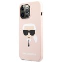 Karl Lagerfeld KLHCP13LSLKHLP i Phone 13Pro / 13 6,1" jasno różowy/light pink hardcase Silicone Karl`s Head