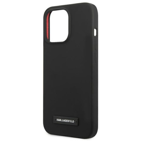 Karl Lagerfeld KLHCP13LSLMP1K i Phone 13 Pro / 13 6,1" hardcase czarny/black Silicone Plaque