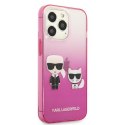 Karl Lagerfeld KLHCP13LTGKCP i Phone 13Pro / 13 6,1" hardcase różowy/pink Gradient Ikonik Karl & Choupette