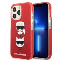 Karl Lagerfeld KLHCP13LTPE2TR i Phone 13Pro / 13 6,1" hardcase czerwony/red Karl&Choupette Head