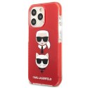 Karl Lagerfeld KLHCP13LTPE2TR i Phone 13Pro / 13 6,1" hardcase czerwony/red Karl&Choupette Head