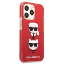 Karl Lagerfeld KLHCP13LTPE2TR i Phone 13Pro / 13 6,1" hardcase czerwony/red Karl&Choupette Head