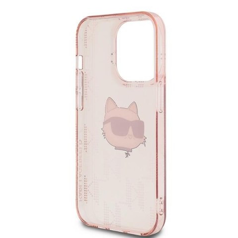 Karl Lagerfeld KLHCP13XHKLPCHP i Phone 13 Pro Max 6.7" różowy/pink hardcase IML Choupette Head & Monogram
