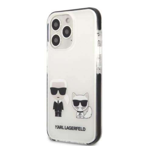 Karl Lagerfeld KLHCP13XTPEKCW i Phone 13 Pro Max 6,7" hardcase biały/white Karl&Choupette