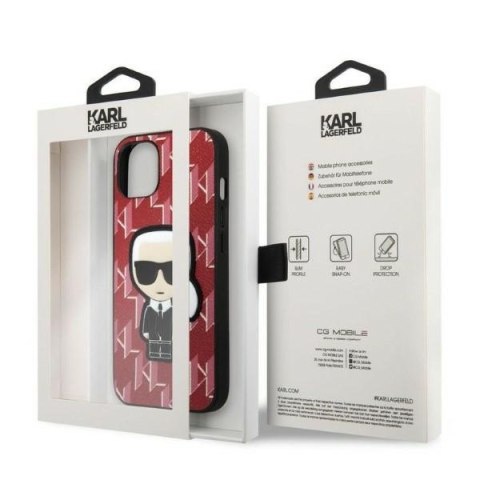 Karl Lagerfeld KLHCP13SPMNIKPI i Phone 13 mini 5,4" hardcase czerwony/red Monogram Ikonik Patch
