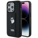 Karl Lagerfeld KLHCP14LGSACHPK i Phone 14 Pro 6.1" czarny/black hardcase Gripstand Saffiano Choupette Pins