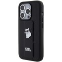 Karl Lagerfeld KLHCP14LGSACHPK i Phone 14 Pro 6.1" czarny/black hardcase Gripstand Saffiano Choupette Pins